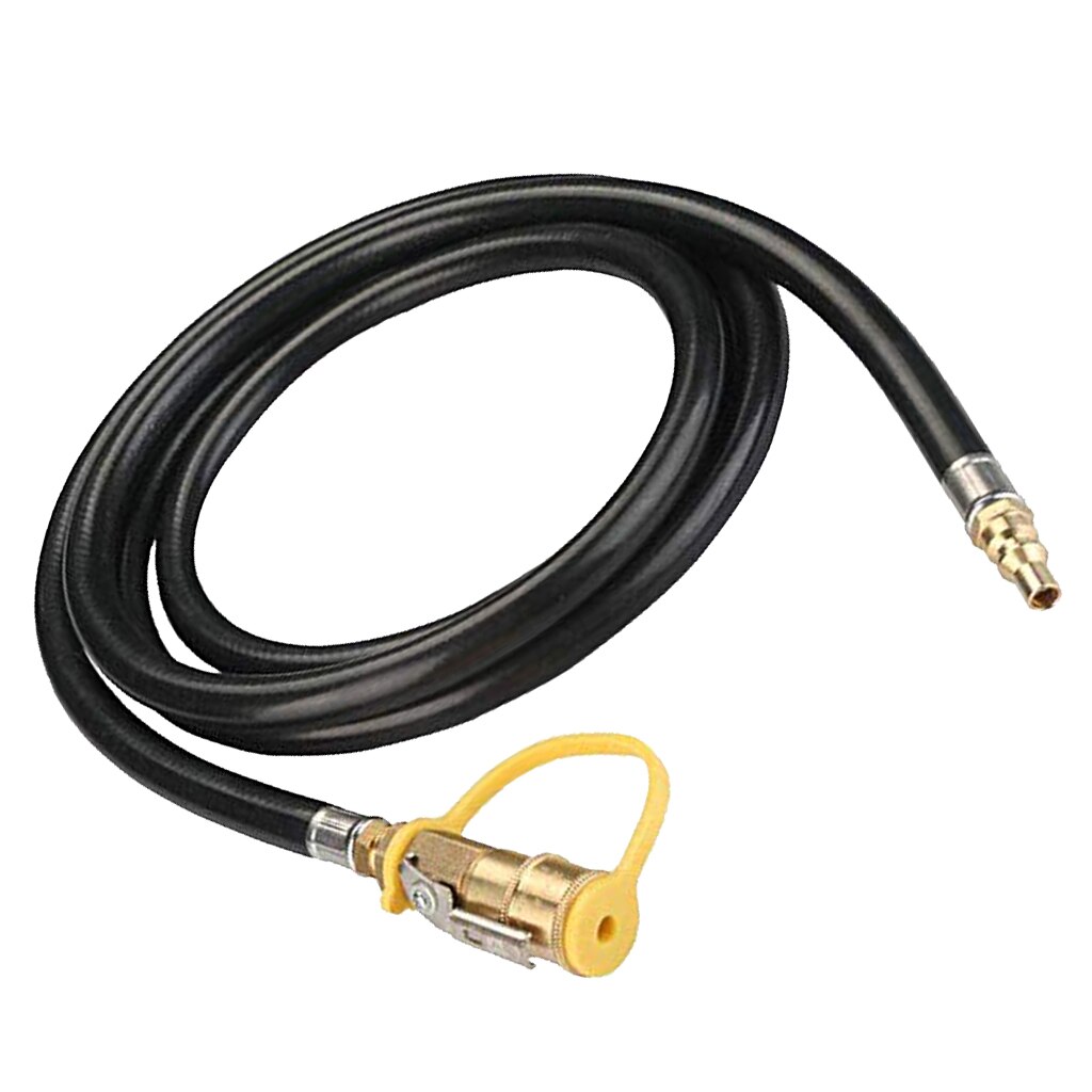 12Ft RV Propane Quick Connect Hose Low Pressure with 1/4&#39; quick connect female socket and 1/4&#39; full flow male plug