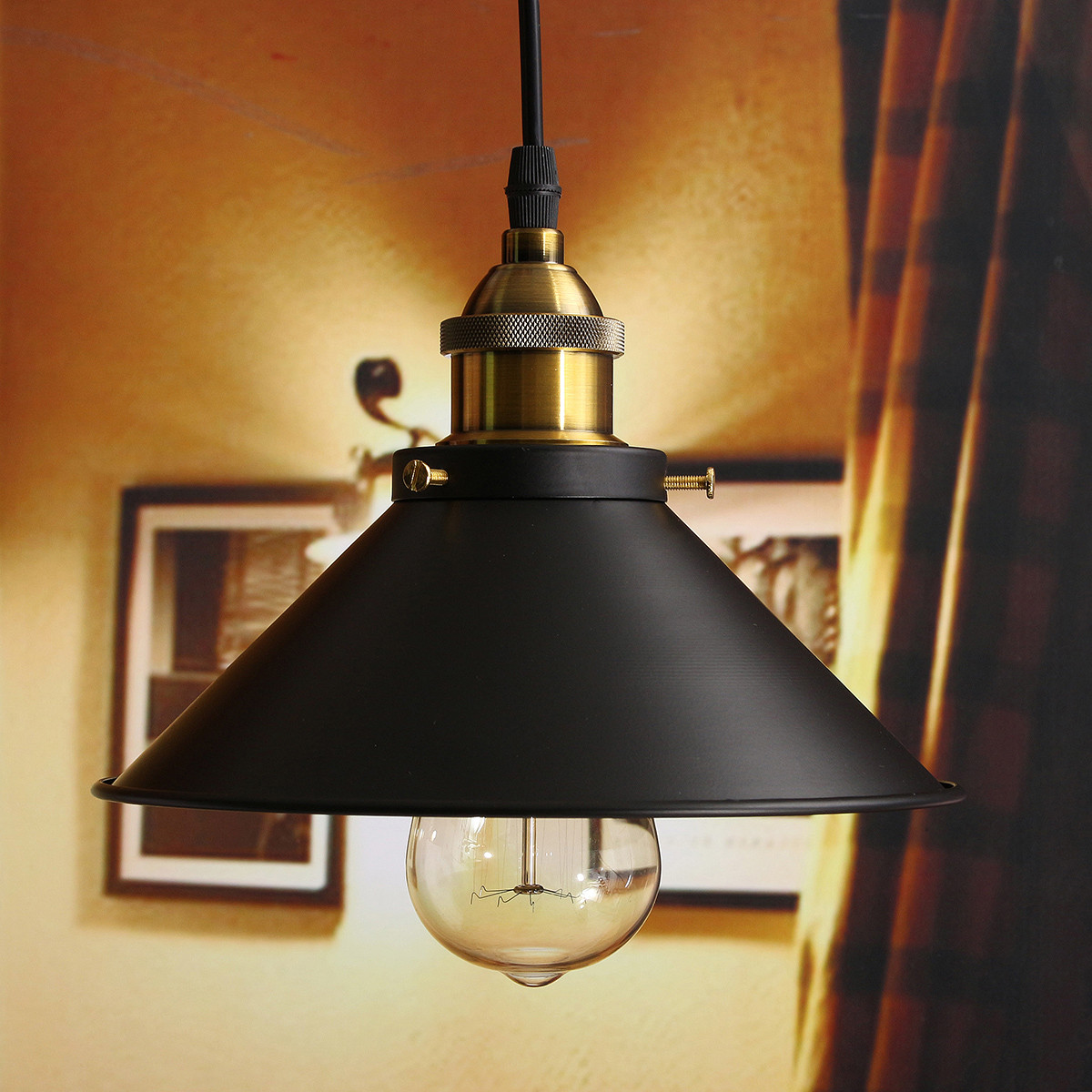 Retro Industriële Blaker Mini Verstelbare Vintage Edison Eenvoud Muur Lamp/Plafondlamp Loft Stijl Antieke Lampenkap Ambilight