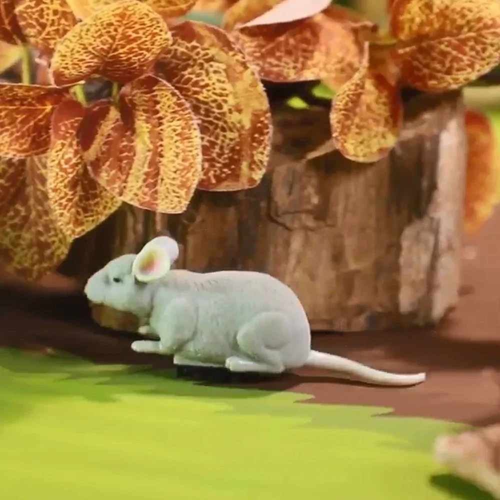 Souris électrique en peluche pour chat, Robot d'évasion automatique, Vibration rampant, fonctionne à piles, jeu d'interaction pour animaux de compagnie