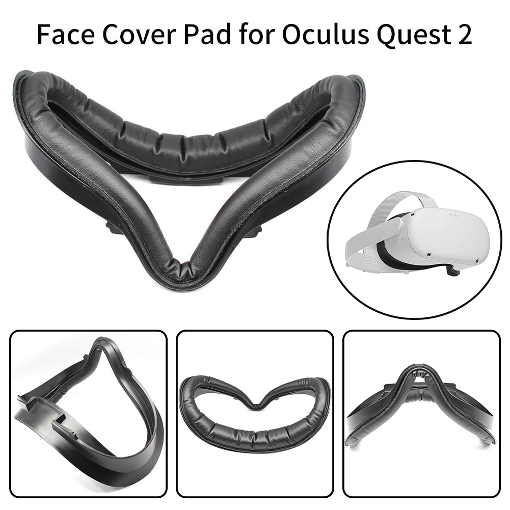 Breathable Sweatproof Interface Bracket Replacement Parts Black Soft Cushion VR Facial Pad Detachable Foam For Oculus Quest 2