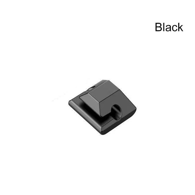 Silicone Cable Organizer USB Data Cable Winder Flexible Cable Management Cord Clips For Mouse Headphone Earphone Car Wire Holder: black