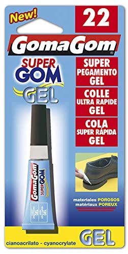 Super Pegamento Gel GomaGom N22 Superpegamento Cianocrilato Pegamento Extrafuerte 3g Ideal para Manualidades Reparaciones de Zapatos Apto para Plastico Metal NO Avanza Material Poroso Rapida