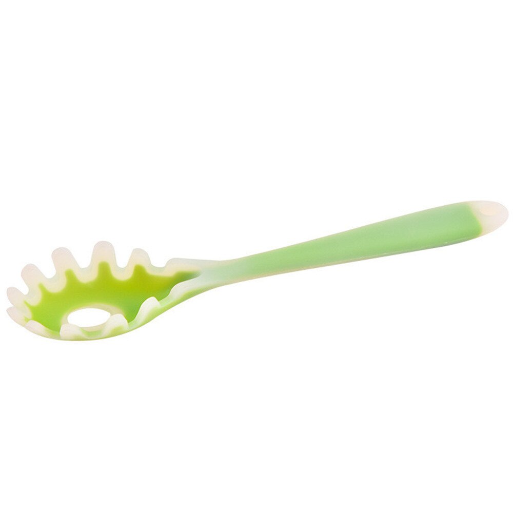 Siliconen Pasta Noodle Lepel Pasta Scoop Vergiet Noodle Spaghetti Pollepel Slot Lepel Nylon Vergiet Keuken Gadget Eco Vriendelijke: Transparent green