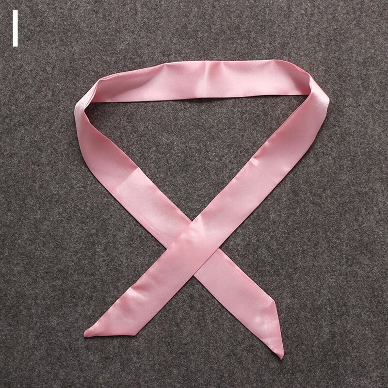 Twill Emulation Silk Solid Bag Scarf Women Small Scarf Ribbon Handbag Hair Long Shawl Bandana Luxury Head Scarf: I