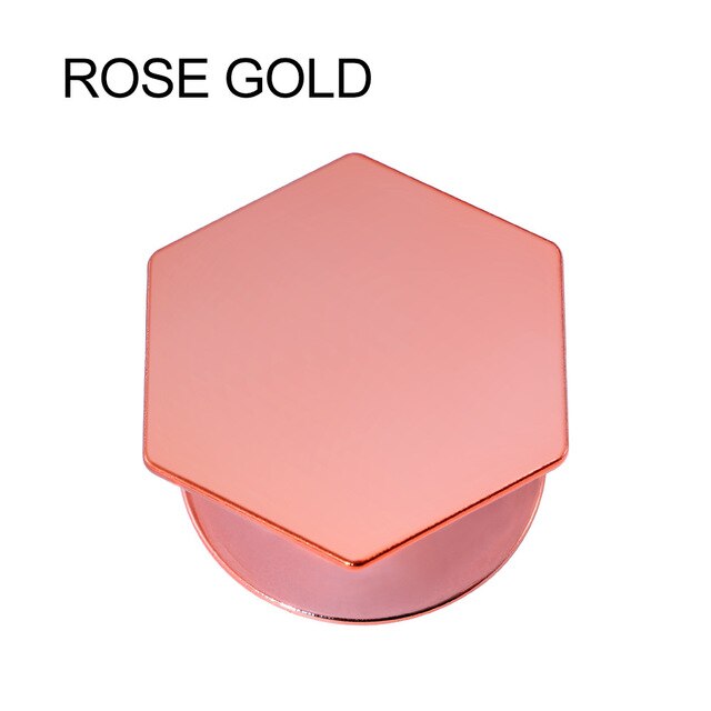 Soporte plegable para teléfono móvil, placa de Metal con forma de corazón para montaje en coche, soporte para teléfono móvil, con forma de globo: hexagon rose