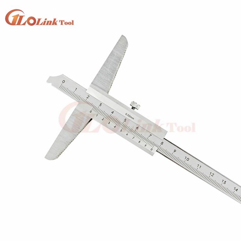 6" 0-150mm Depth Vernier Caliper 0.02 Carbon Steel Metric Gauge Micrometer Measuring Tools