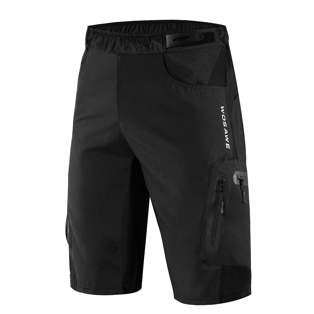 WOSAWE Heren Fietsbroek Mountainbike Schokbestendig 5D Gewatteerde Shorts Lichtgewicht Loose Fit MTB Fietsbroek Rijbroek: XXL / Ivoor