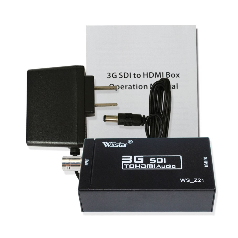 Wiistar HD 1080 P 3G sdi naar hdmi Converter Ondersteuning HD-SDI/3G-SDI Signalen Tonen sdi2hdmi sdi naar hdmi