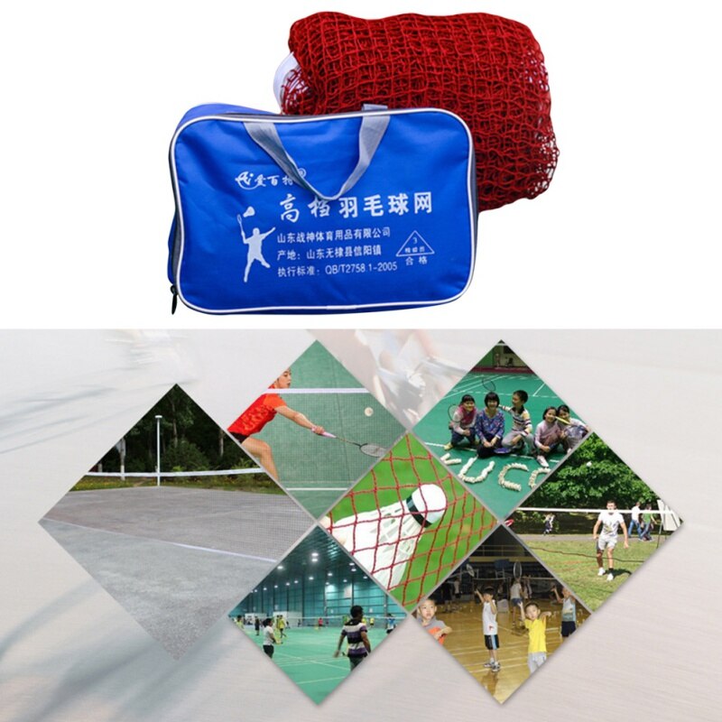 Standard Badminton Net Indoor Outdoor Sports Volleyball Training Portable Quickstart Tennis Badminton Square Net 6.1m*0.76m