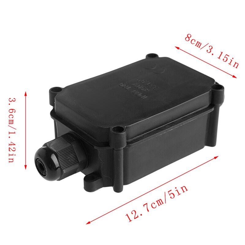 Borne de boîte de jonction étanche | Connecteur de Protection de fil de câble 3 ports pour la rue, lumière d'inondation de pelouse