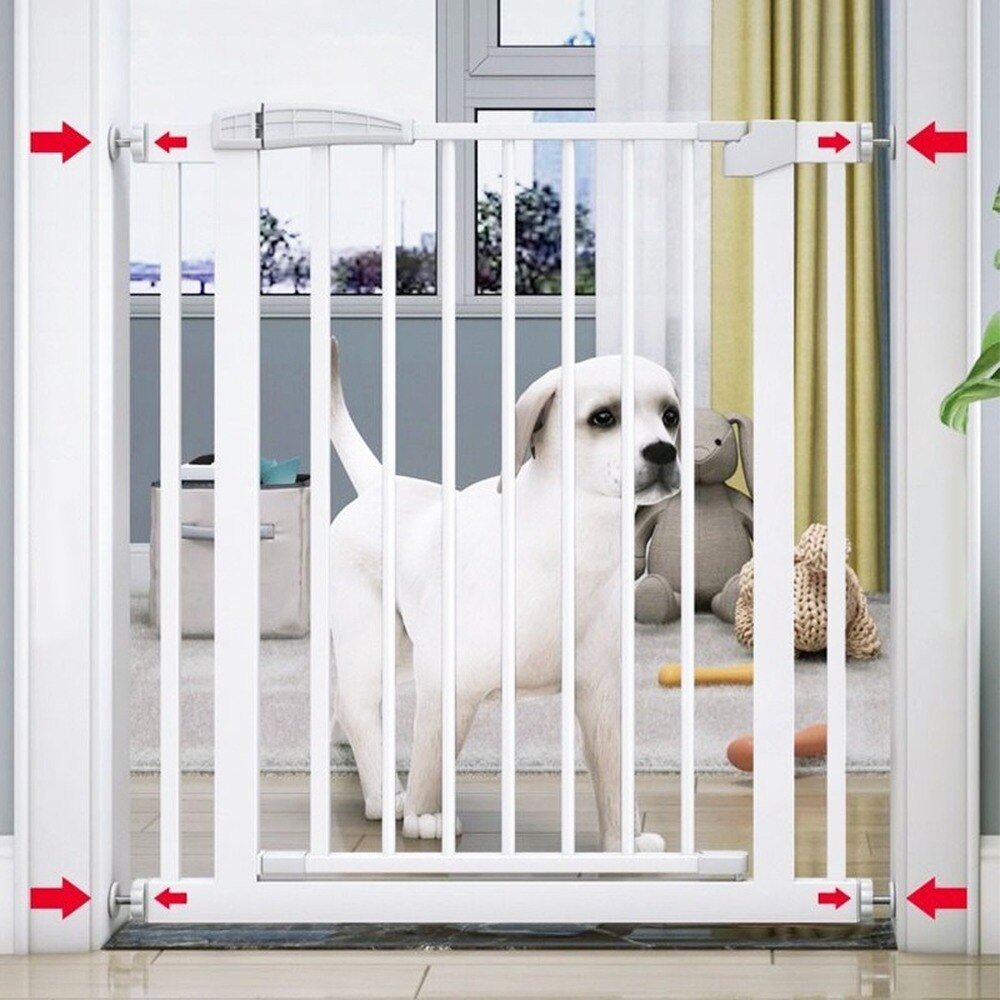Cerca automática para perros, puerta protectora para mascotas, puerta protectora para niños, puerta de seguridad para bebés, fácil instalación sin perforación