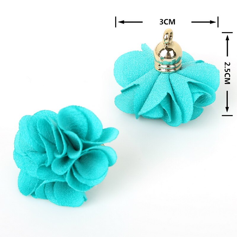 10 stuks 3*25cm bloemen bedel hanger kwastjes voor strik knutselen bruiloft feest decoratie doe-het-zelf benodigdheden verpakking accessoires: Pauwgroen