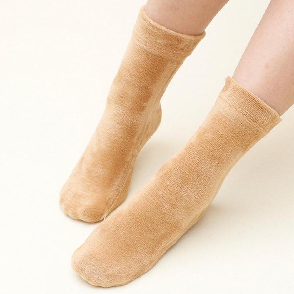1 paar warme wintersokken, dikke sokken voor dames, thermische kasjmiersokken, zachte fluwelen kous, streetwear, outdoor sokken, 6 kleuren