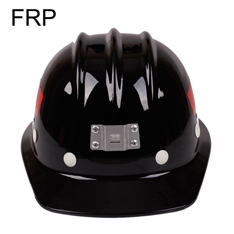 Mining Safety Helmet Construction Coal Miner FRP Hard Hat Labor Protection Helmet Anti-smashing Work Cap: Black