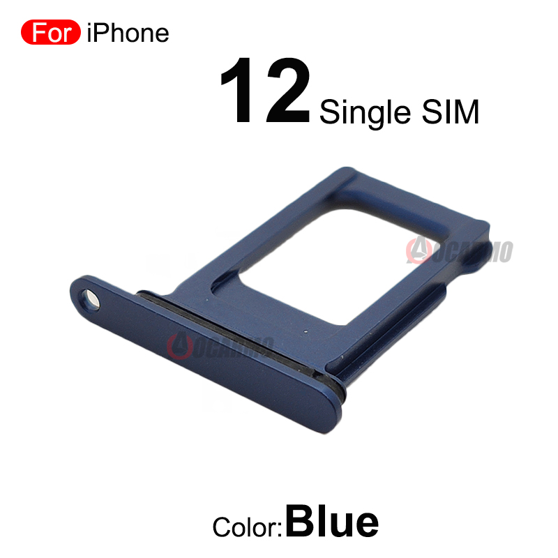 Bandeja SIM dual para iPhone 12 pieza de repuesto con ranura para tarjeta SIM única: Blanco