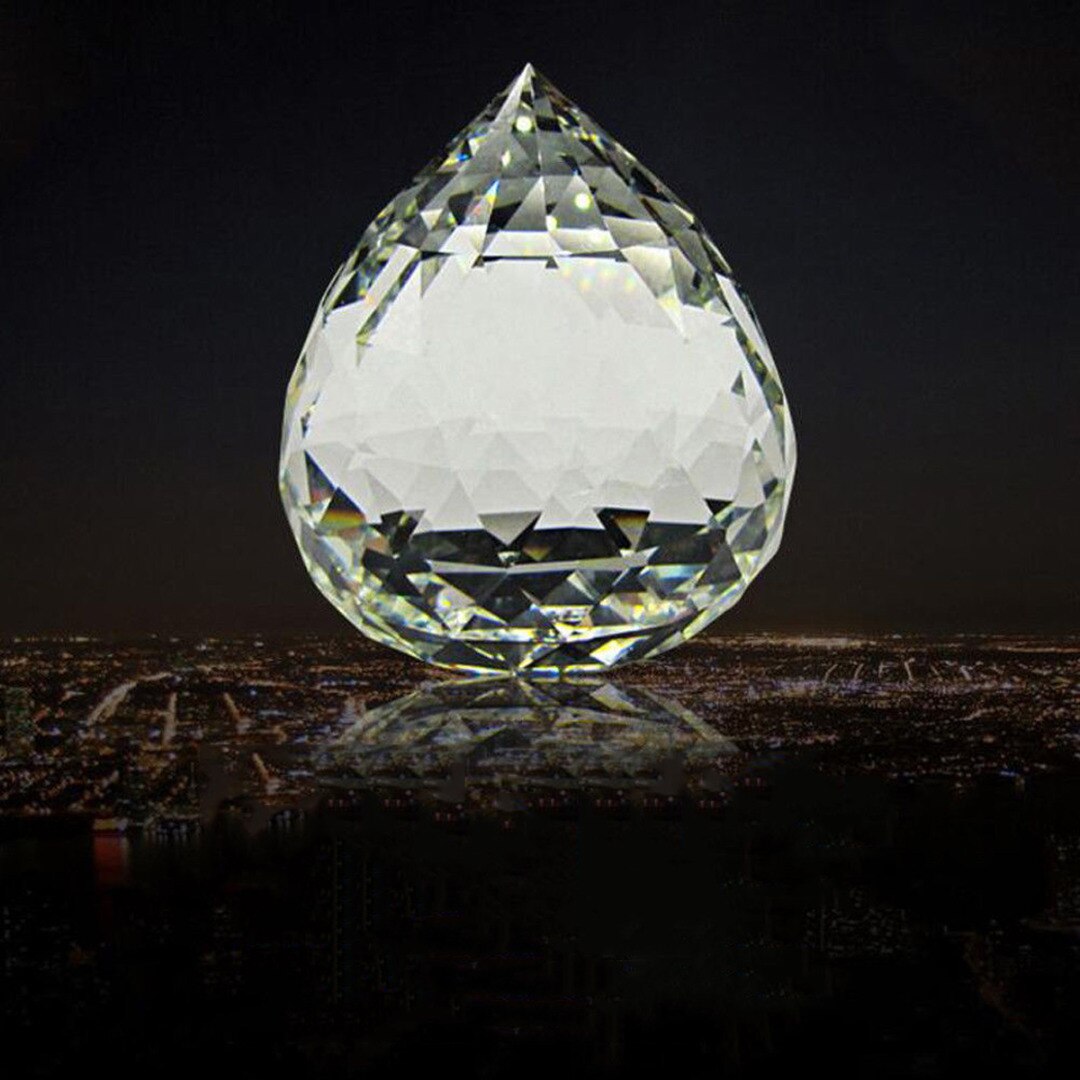 5 Size Clear Feng Shui Hanging Crystal Ball Sphere Prism Faceted Sun Catcher