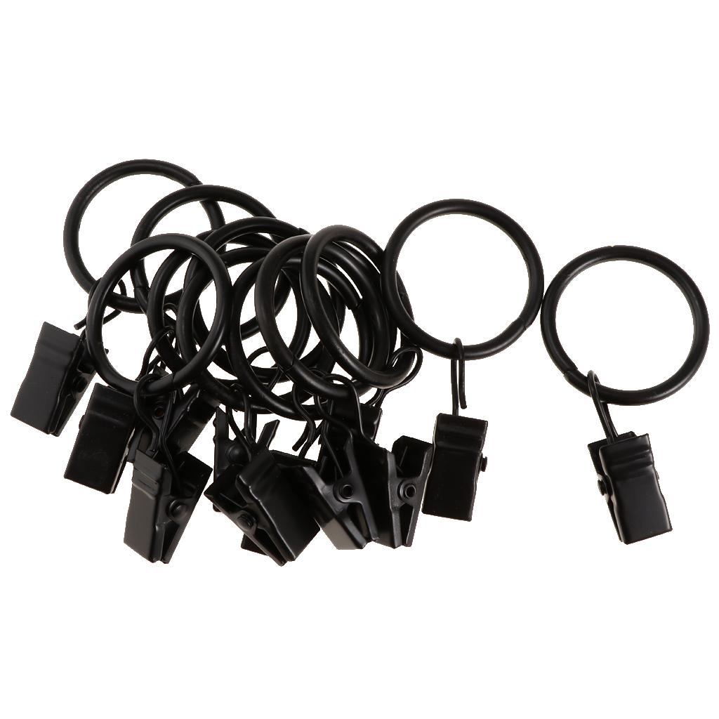 12er Pack Vorhang clips mit Haken, rostfreie Metall vorhänge: Licht Grau