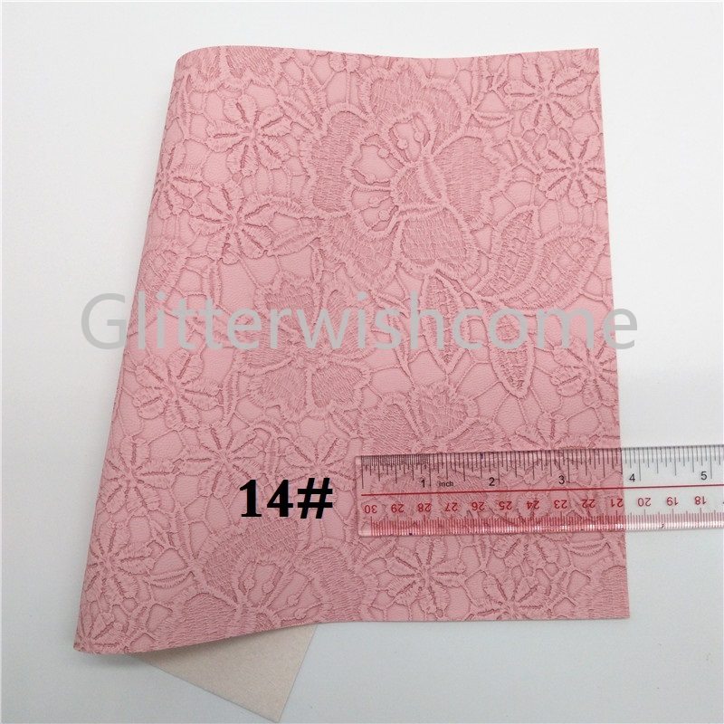 Glitterwishcome 21X29CM A4 Size Vinyl Voor Bows Iriserende Reliëf Bloemen Leer Stof Kunstleer Lakens voor Bows, GM604A