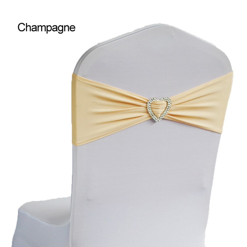 50 stücke Spandex Lycra Hochzeit Stuhl Abdeckung Schärpe Bands Hochzeit Party Geburtstag Stuhl Dekor königlich Blau verrotten Schwarz Weiß Rosa lila: Champagn