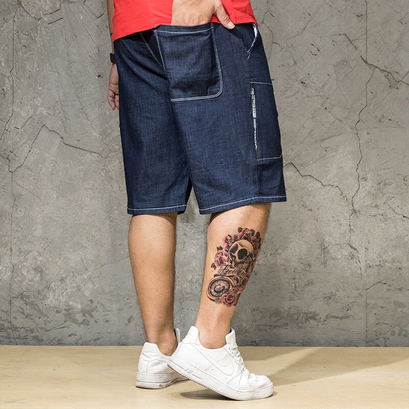 Sommer herre ekstra store jeans løse bukser full lengde casual plus size s  -2xl 3xl 4xl 5xl 6xl