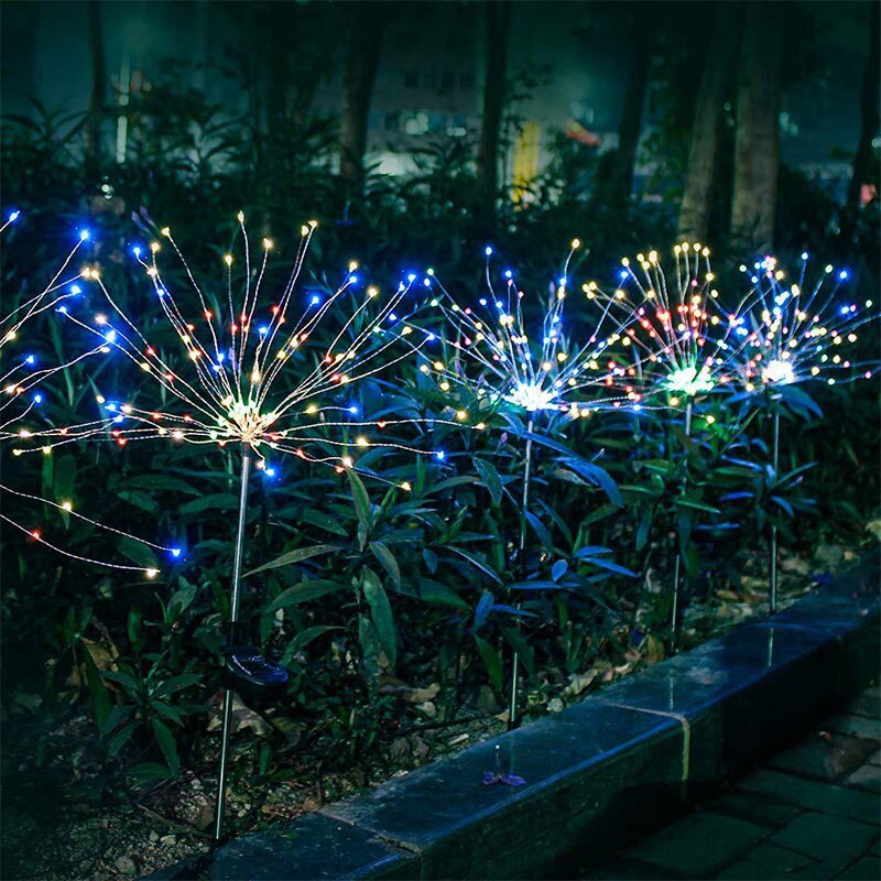 Luz LED De Fuegos Artificial Solar Para Exterior, Lámpara De Caballo De Meteorito, Guirnalda De Luc, Decoración De Calle Y Jardín, Luz Navideña De Año Nuevo - AliExprs 39