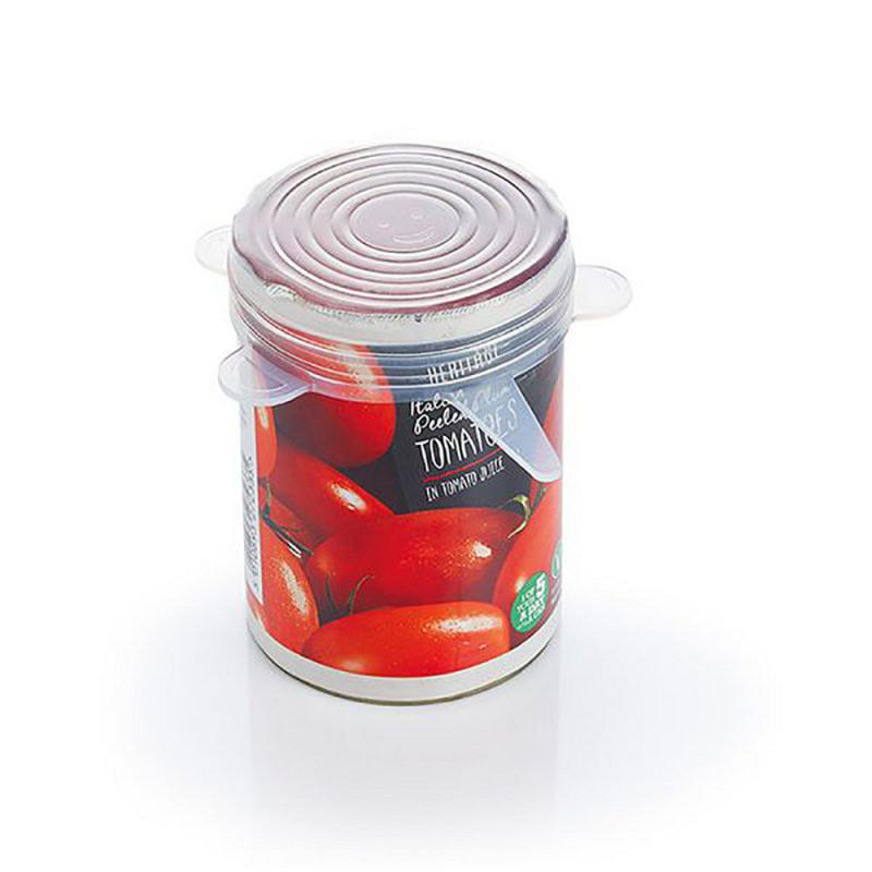 6PCS Square Food Silicone Cover Universal Silicone Lids For Cookware Bowl Pot Reusable Stretch Lids Kitchen Accessories