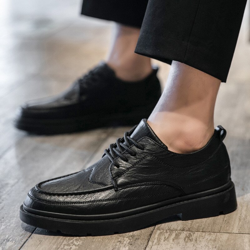 Heren leren sapatos heren voor sapato schoenen platte mannelijke casual zwarte schoen heren 44