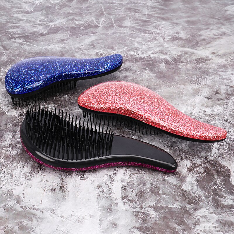 1Pcs Vrouwen Detangling Hair Brush Anti-Statische Borstel Kammen Salon Zachte Wirwar Nat Droog Haren Handvat Tangle Krullend
