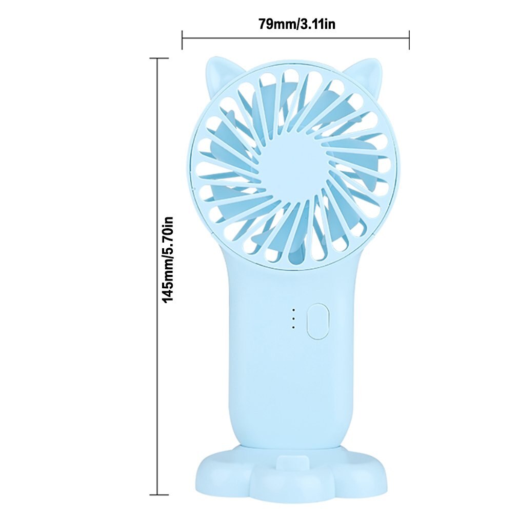Handheld Fan Portable 800mah Rechargeable Fan 3 Speed Setting USB Charging For Home Office Travel And Outdoor