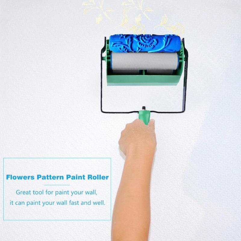 5 tum blommor mönster målarrulle väggdekoration roller konst pensel verktyg måla vägg maskin vägg roller pensel verktyg