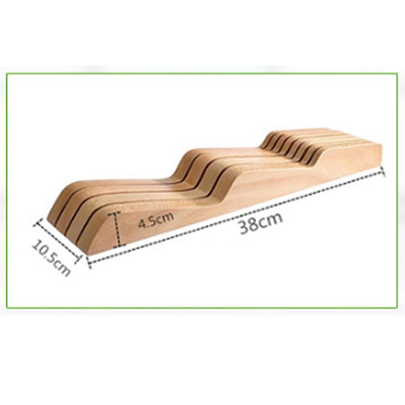 Soporte para cuchillos de madera, cajón de almacenamiento para ahorro de espacio, 38,5x10,5x4,5 cm