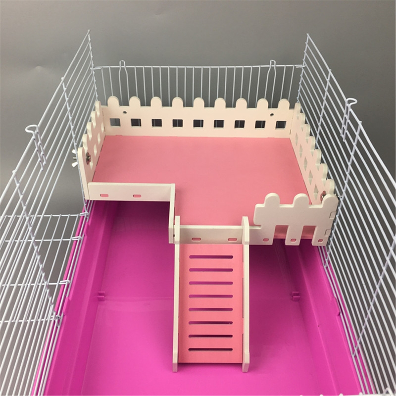 Wooden Platform L-Shaped Natural Wood Standing Playground Climbing Ladder N03 21