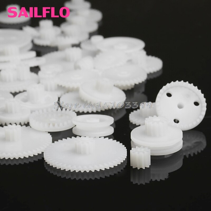 58Pcs Getande Wielen Wsfs Gears Plastic Alle Module 0.5 Robot Onderdelen Diy