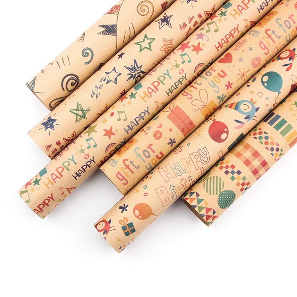 Practical 1 Set Great Star Balloon Pattern Packing Papers 8 Styles Packing Paper Multi-purpose for Home