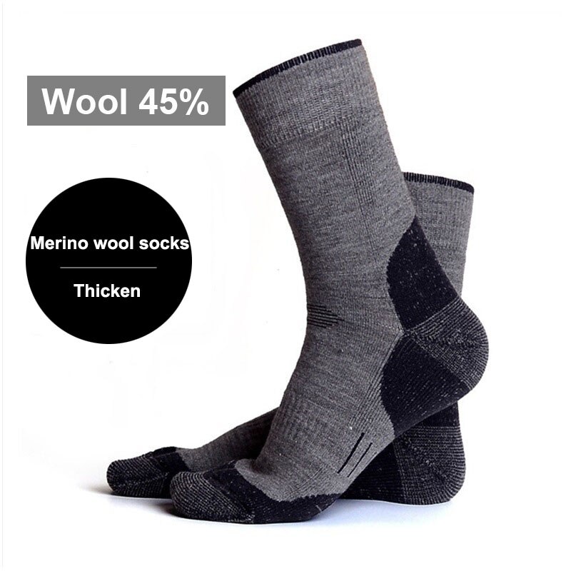Winter Warme Ski Sokken Mannen Vrouwen Dikke Warme Wollen Sokken Volwassen Outdoor Sport Wandelen Camping Sneeuwscooter Ski Merino Wollen Sokken