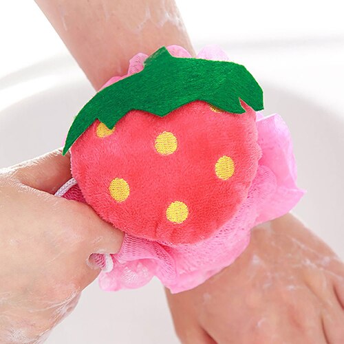 nueva forma de fruta suave baño Puff ducha esponja cuerpo espuma burbuja bola cuerpo Scrub productos de baño