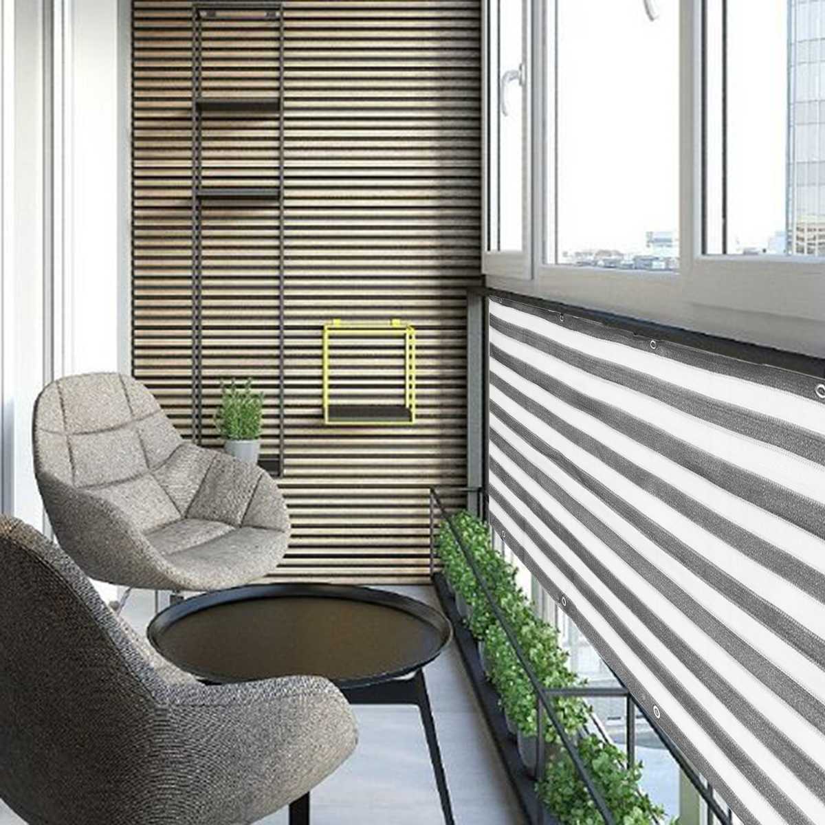 Balcony Privacy Screen Gardening Sunshade Cover Summer Residence Fence Privacy Screen Fence Sunshade Garden Fence 5x0.9M: A
