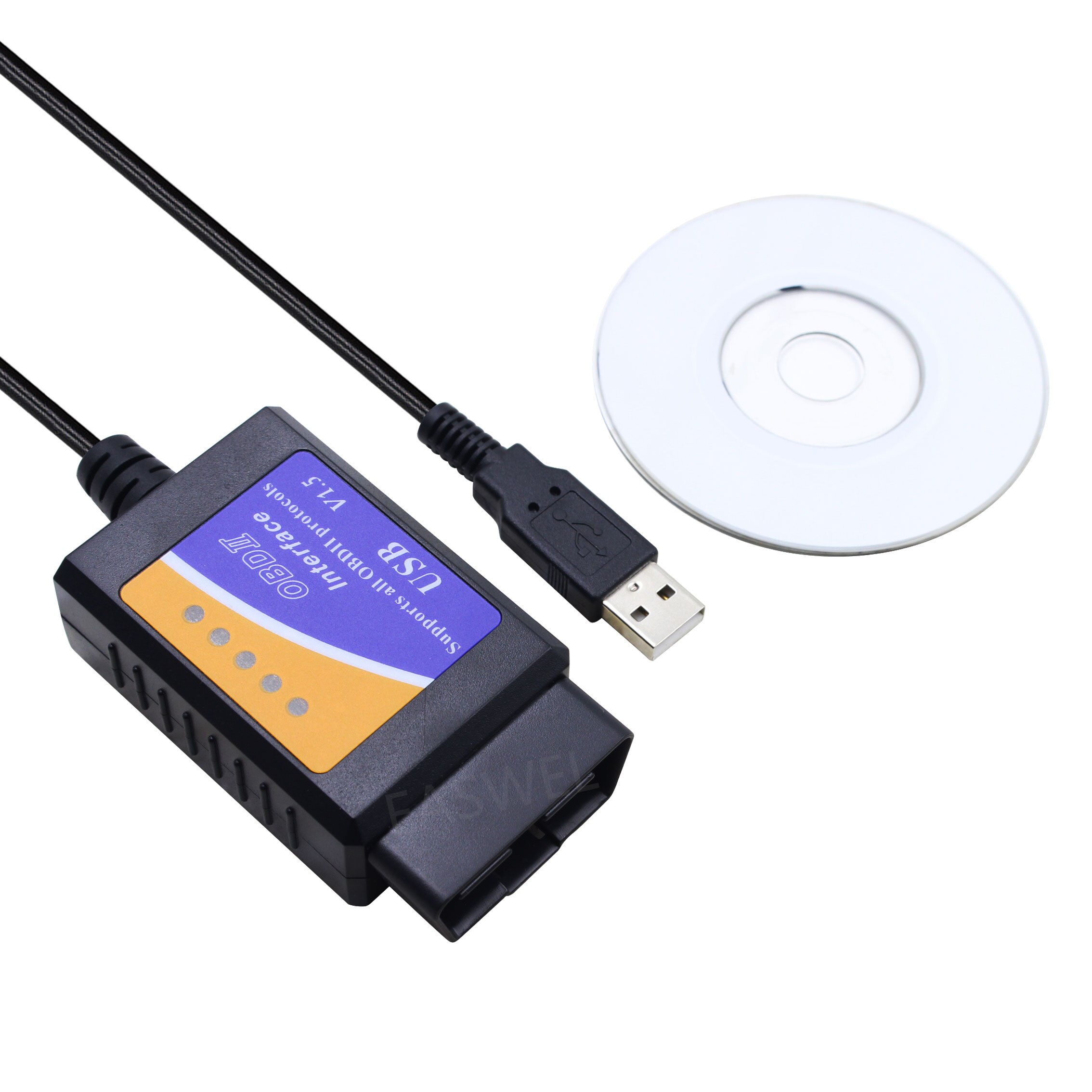 ELM327 v1.5 USB OBD2 Car Scanner Adapter For Renault Megane II 2005 (ISO)