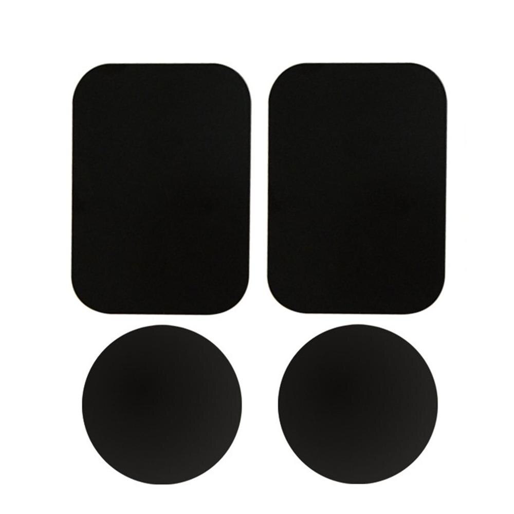 4pcs/2pc/lot Metal Plate Disk For Magnet Car Phone Holder iron Sheet Sticker For Magnetic Mobile Phone Holder Car Stand Mount: 2 squares 2 rounds