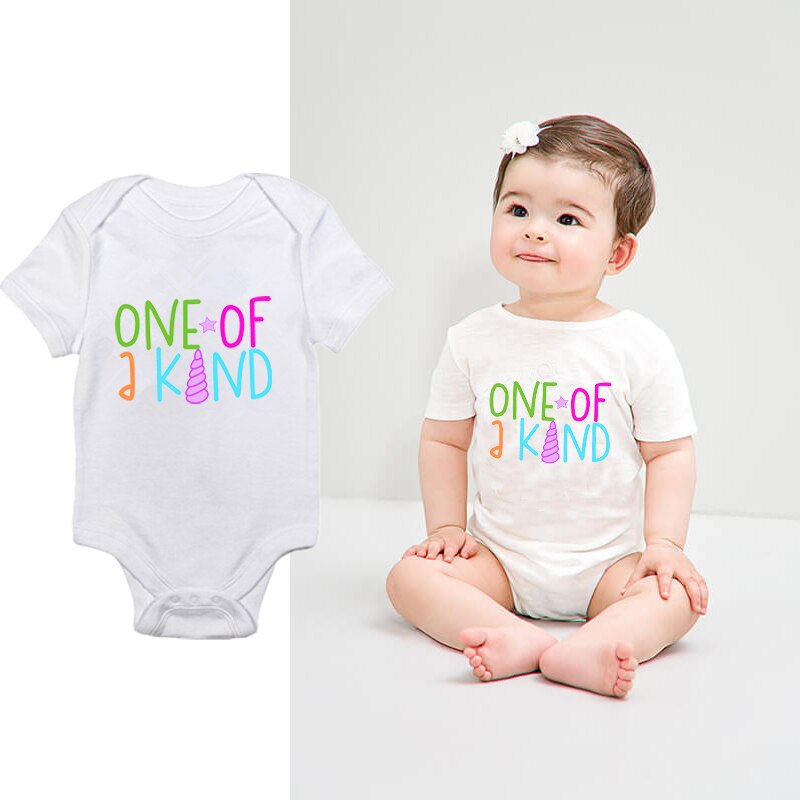 DERMSPE 0-24 M Casual Pasgeboren Baby Jongen Meisje Korte Mouw Letter Print Een Van Soort Katoen Romper Jumpsuit outfits Babykleertjes