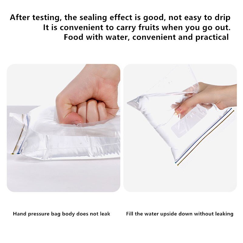 Reusable Vegetable Fruit Fresh Keeping Bag Freezing Food Saran Wrap Double Zipper Seal Snack Storage Bag Kitchen Organizer Goods