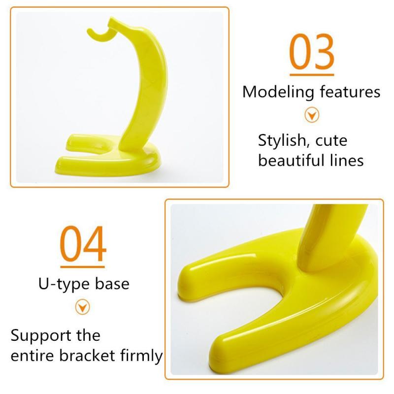 Yellow Plastic Banana Shape Displaying Banana Hanger Rack Fruit Fresh Keeping Living Room Storage Bananas Hook Holder