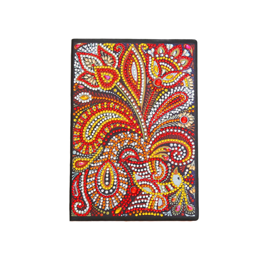 DIY 5D Diamant Schilderij Notebook Hars Strass Decor Kleurrijke Schilderij A5 Notebook Kruissteek Ambachten Sticker Diamant Mozaïek: Plum