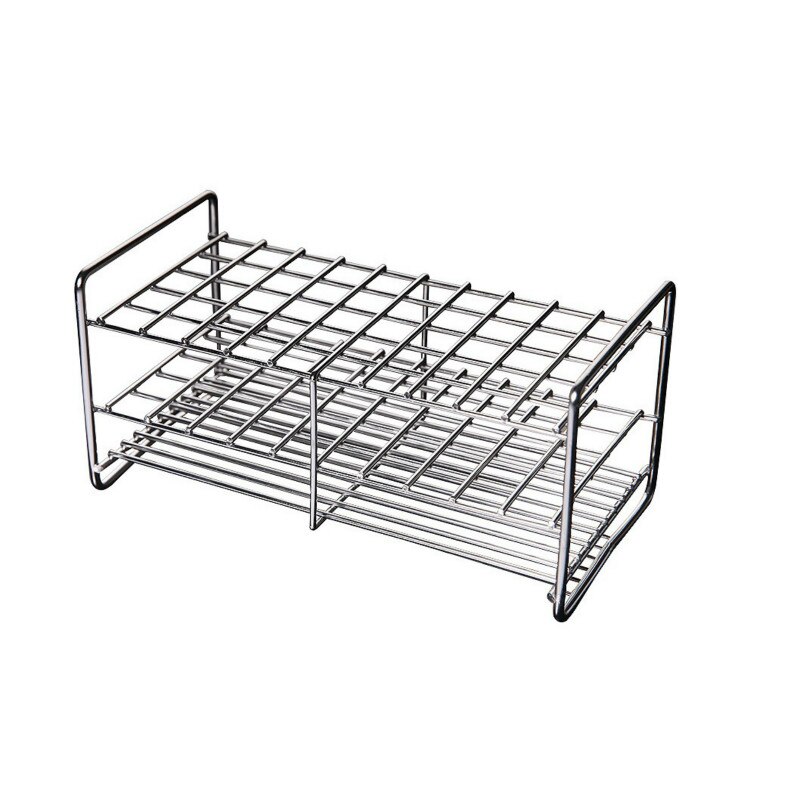 Test Tube Holder Stainless Steel Wire Rack Stainless Steel Test Tube Stand For Tube Diameter 14mm/15mm/16mm 50 Wells 1/PK