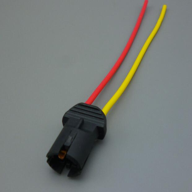 Shhworldsea 2 stk  t10 w5w t5 blød pære holder adaptere kabel led pære stik sokkel kile base pære stik: T10-4-2 stk