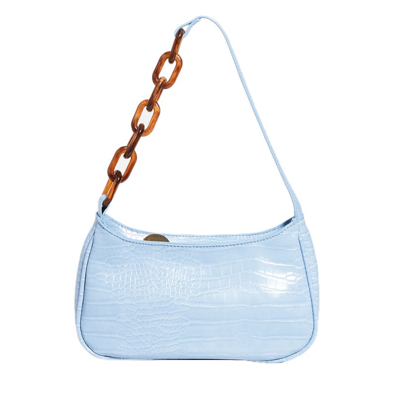 Youda PU , Bolsos De Mujer, Baguette, bolso bandolera para compras, bolso clásico para damas, bolsos sencillos originales, bolso Cool Tote: Azul cielo