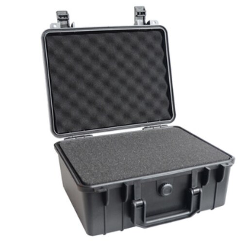 Protective case plastic case multi-function toolbox instrument box equipment packing tool case parcel post with pre-cut foam: black with foam