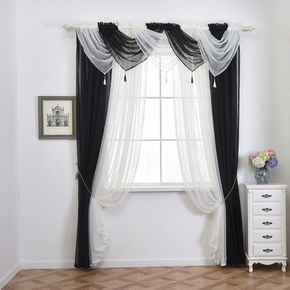 1 Stuk Volant Europese Koninklijke Luxe Volant Gordijnen Voor Woonkamer Gordijnen Voor Slaapkamer Volant Gordijnen Keuken