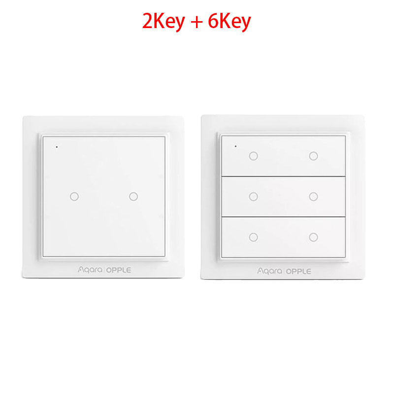 Original Aqara Opple Wireless Switch Zigbee 3.0 Smart Light Switch 2/4/6 Buttons APP Remote Control For Apple Homekit Mijia APP: 2Key and 6Key