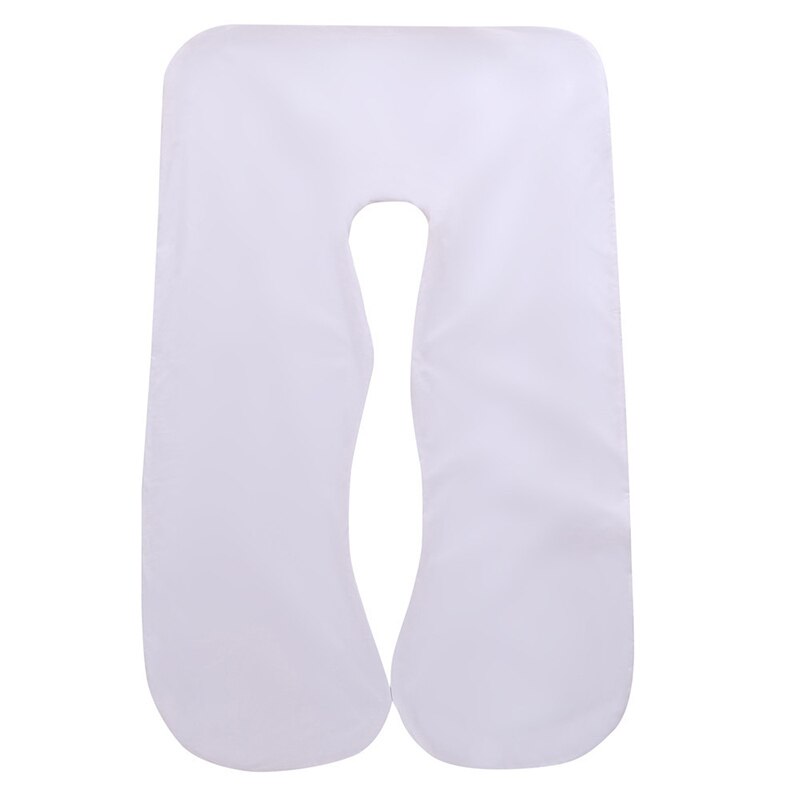 Zwangerschap Kussen Case Full Body U-Vormig Kussen Cover Multi-Functionele Kant Beschermen Kussenhoes Met Zip Voor zwangerschap Vrouwen: white PillowCase